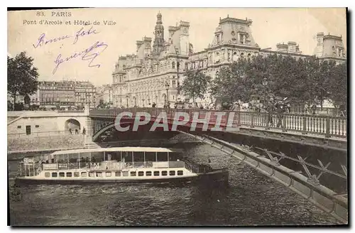 Ansichtskarte AK Paris Pont d'Arcole et Hotel de Ville