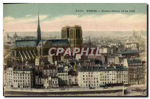 Cartes postales Paris Notre Dame et la Cite