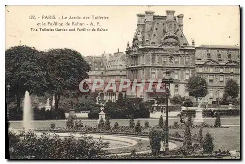 Cartes postales Paris Le Jardin des Tuileries et le Pavillon de Rohan