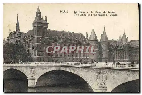 Ansichtskarte AK Paris La Seine et le Palais de Justice