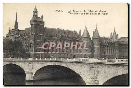 Cartes postales Paris La Seine et le Palais de Justice