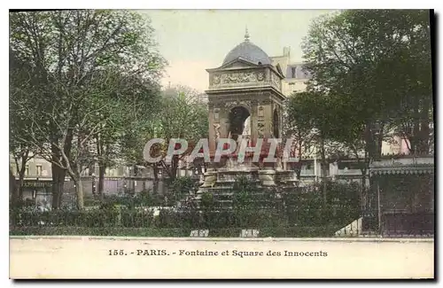 Cartes postales Paris Fontaine et Square des Innocents