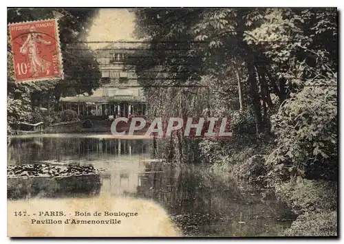 Cartes postales Paris Bois de Boulogne Pavillon d'Armenonville