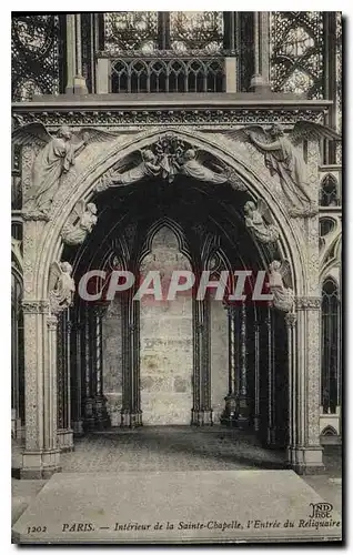 Cartes postales Paris Interieur de la Sainte Chapelle l'Entree du Reliquaire