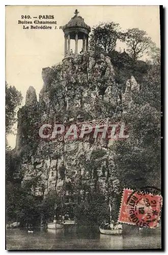 Cartes postales Paris Buttes Chaumont Le Belvedere