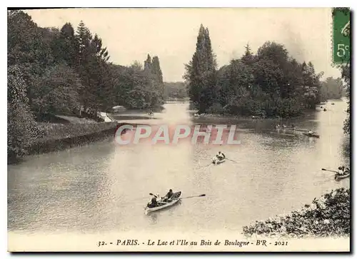 Ansichtskarte AK Paris Le Lac et l'Ile au Bois de Boulogne