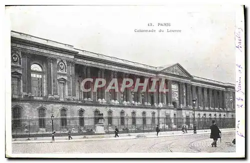 Cartes postales Paris Colonnade du Louvre