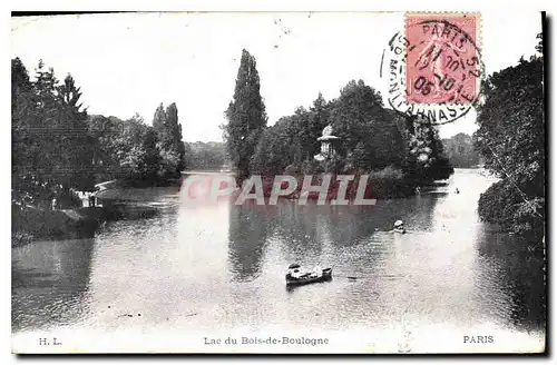 Cartes postales Lac du Bois de Boulogne Paris