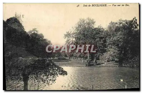 Ansichtskarte AK Bois de Boulogne Vue sur les Iles