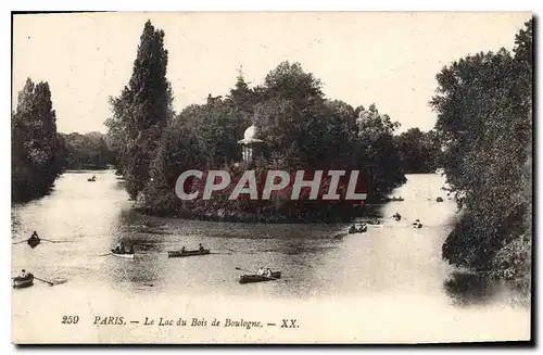 Cartes postales Paris Le Lac du Bois de Boulogne