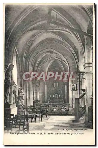 Ansichtskarte AK Les Eglises de Paris Saint Julien le Pauvre Interieur