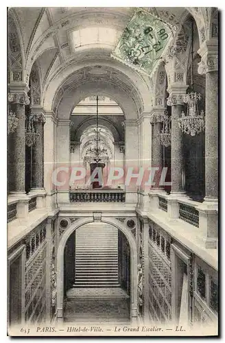 Ansichtskarte AK Paris Hotel de Ville Le Grand Escalier