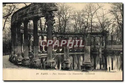 Cartes postales Paris Parc Monceau La Naumachie Colonnade