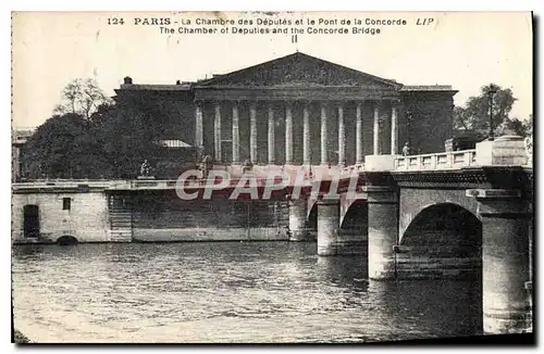 Ansichtskarte AK Paris La Chambre des Deputes et le Pont de la Concorde