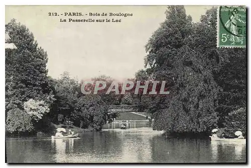 Ansichtskarte AK Paris Bois de Boulogne La Passerelle sur le Lac