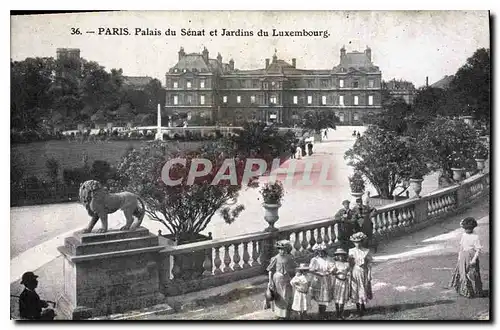 Ansichtskarte AK Paris Palais du Senat et Jardin du Luxembourg