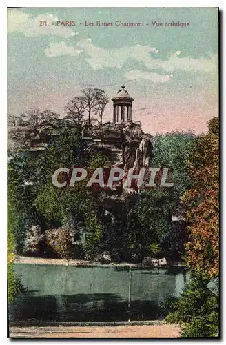 Cartes postales Paris Les Buttes Chaumont Vue artistique