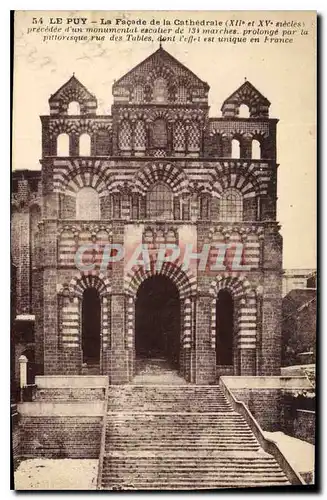 Ansichtskarte AK Le Puy La Facade de la Cathedrale