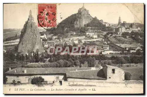 Cartes postales Le Puy La Cathedrale Les Rochers Corneille et Aiguilhe