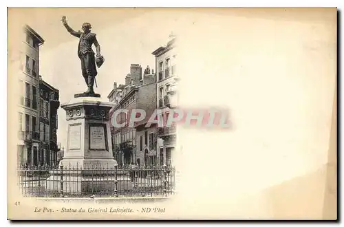 Cartes postales Le Puy Statue du General Lafayette