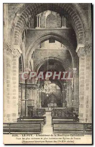 Cartes postales Le Puy L'Interieur de la Basilique Cathedrale