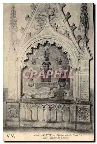 Ansichtskarte AK Le Puy Tombeau de du Guesclin dans l'Eglise St Laurent