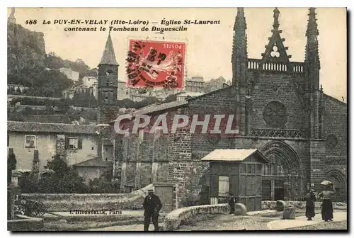 Cartes postales Le Puy en Velay Hte Loire Eglise St Laurent contenant le Tombeau de Duguesclin