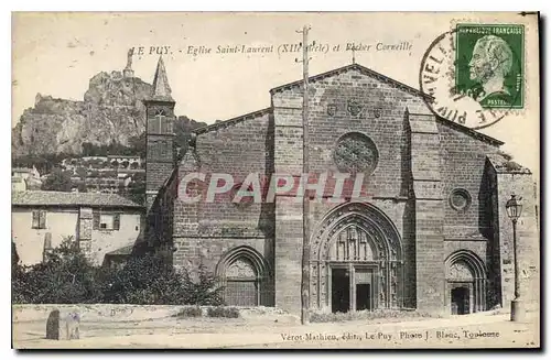 Ansichtskarte AK Le Puy Eglise Saint Laurent et Rocher Corneille