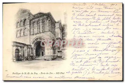 Cartes postales Basilique de ND du Puy Porte du For