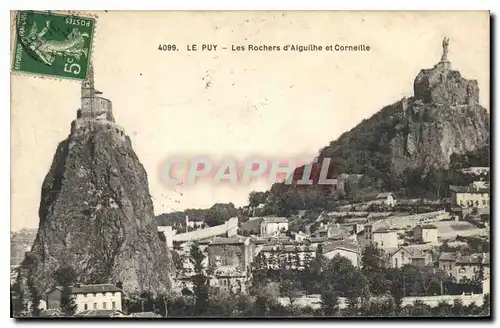 Ansichtskarte AK Le Puy Les Rochers d'Aiguilhe et Corneille