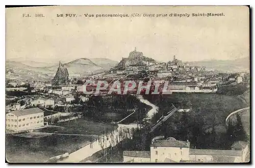 Cartes postales Le Puy Vue panoramique Cote ouest prise d'Espaly Saint Marcel