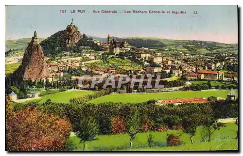 Cartes postales Le Puy Vue Generale Les Rochers Corneille et Aiguilhe