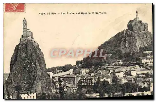 Ansichtskarte AK Le Puy Les Rochers d'Aiguilhe et Corneille