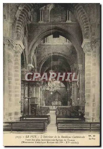 Cartes postales Le Puy L'Interieur de la Basilique Cathedrale