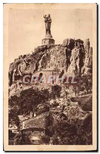 Ansichtskarte AK Le Puy Statue Colossale de Notre Dame de France sur le Rocher Corneille