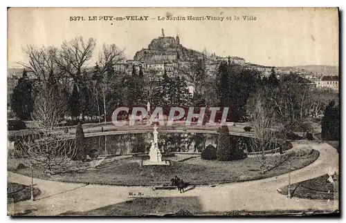 Cartes postales Le Puy en Velay Le Jardin Henri Vinat et la Ville