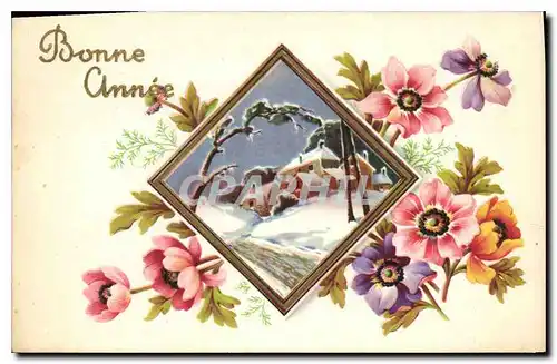 Cartes postales Bonne Annee Fleurs