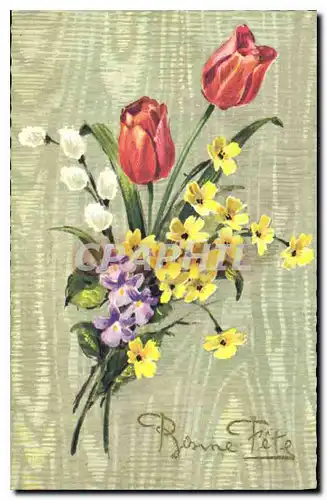 Cartes postales Bonne Fete Fleurs