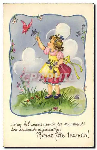 Cartes postales Bonne Fete maman Papillon