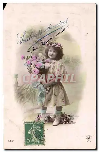 Cartes postales Souhaits Sinceres Enfant