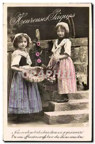 Cartes postales Heureuses Paques Enfants