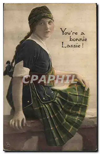 Cartes postales You're a bonnie Lassie Femme Folklore