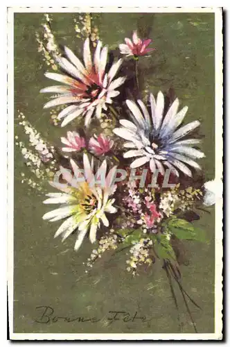 Ansichtskarte AK Bonne Fete fleurs