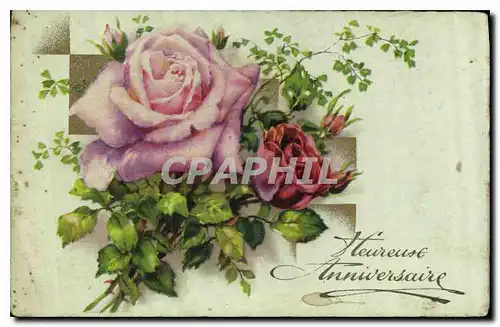 Cartes postales Heurese Anniversaire Fleurs