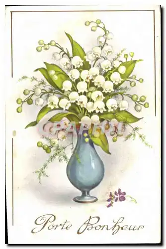 Cartes postales Porte Bonheur fleurs