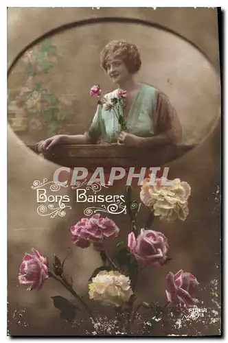 Ansichtskarte AK Bons Baisers fleurs