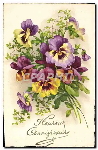 Cartes postales Heureux Anniversaire Fleurs