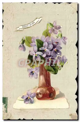 Cartes postales Bonne Annee Fleurs