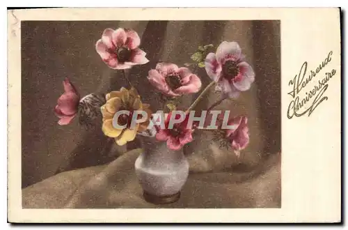 Cartes postales Heureux Anniversaire Fleurs