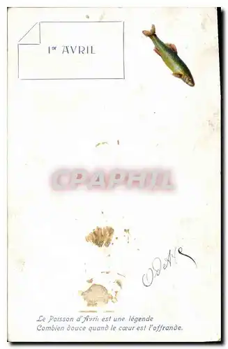 Cartes postales Le Poisson d'Avril est une legende